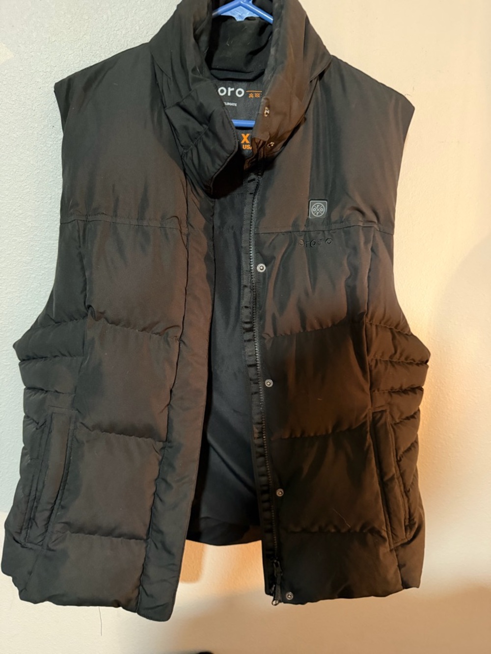 Ororo battery heated Quilted Puffer Vest - Black